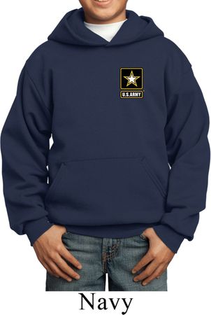 Kids US Army Pocket Print Youth Hoodie