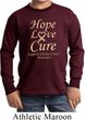Kids Uterine Cancer Awareness Hope Love Cure Youth Long Sleeve