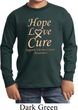 Kids Uterine Cancer Awareness Hope Love Cure Youth Long Sleeve