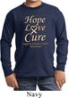 Kids Uterine Cancer Awareness Hope Love Cure Youth Long Sleeve