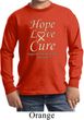 Kids Uterine Cancer Awareness Hope Love Cure Youth Long Sleeve