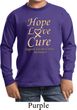 Kids Uterine Cancer Awareness Hope Love Cure Youth Long Sleeve