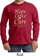 Kids Uterine Cancer Awareness Hope Love Cure Youth Long Sleeve