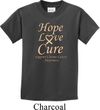 Kids Uterine Cancer Awareness Hope Love Cure Youth T-shirt