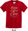 Kids Uterine Cancer Awareness Hope Love Cure Youth T-shirt