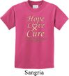 Kids Uterine Cancer Awareness Hope Love Cure Youth T-shirt