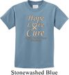 Kids Uterine Cancer Awareness Hope Love Cure Youth T-shirt