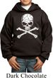 Kids White Distressed Skull Hoodie