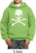 Kids White Distressed Skull Hoodie