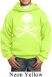 Kids White Distressed Skull Hoodie