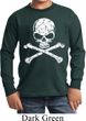Kids White Distressed Skull Long Sleeve Shirt