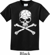 Kids White Distressed Skull Shirt