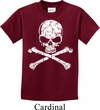Kids White Distressed Skull Shirt