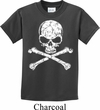 Kids White Distressed Skull Shirt
