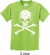 Kids White Distressed Skull Shirt