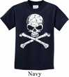 Kids White Distressed Skull Shirt
