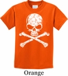 Kids White Distressed Skull Shirt
