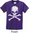 Kids White Distressed Skull Shirt