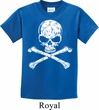 Kids White Distressed Skull Shirt