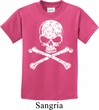 Kids White Distressed Skull Shirt