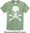 Kids White Distressed Skull Shirt
