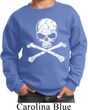 Kids White Distressed Skull Sweatshirt