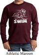 Kids White Penguin Power Swim Youth Long Sleeve