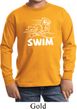 Kids White Penguin Power Swim Youth Long Sleeve