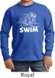 Kids White Penguin Power Swim Youth Long Sleeve
