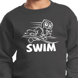 Kids White Penguin Power Swim Youth Sweatshirt