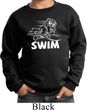 Kids White Penguin Power Swim Youth Sweatshirt