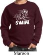 Kids White Penguin Power Swim Youth Sweatshirt