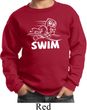 Kids White Penguin Power Swim Youth Sweatshirt