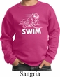Kids White Penguin Power Swim Youth Sweatshirt
