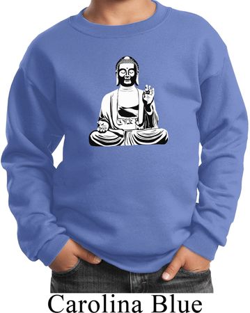 Kids Yoga At Peace Buddha Youth Sweatshirt