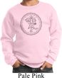 Kids Yoga Circle Ganesha Black Print Youth Sweatshirt
