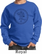 Kids Yoga Circle Ganesha Black Print Youth Sweatshirt