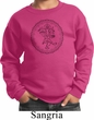 Kids Yoga Circle Ganesha Black Print Youth Sweatshirt