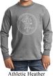 Kids Yoga Circle Ganesha White Print Youth Long Sleeve
