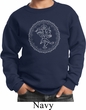 Kids Yoga Circle Ganesha White Print Youth Sweatshirt
