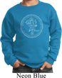 Kids Yoga Circle Ganesha White Print Youth Sweatshirt