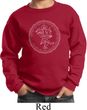 Kids Yoga Circle Ganesha White Print Youth Sweatshirt