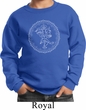 Kids Yoga Circle Ganesha White Print Youth Sweatshirt