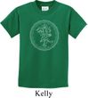 Kids Yoga Circle Ganesha White Print Youth T-shirt