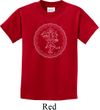Kids Yoga Circle Ganesha White Print Youth T-shirt
