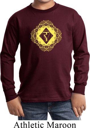 Kids Yoga Diamond Manipura Youth Long Sleeve