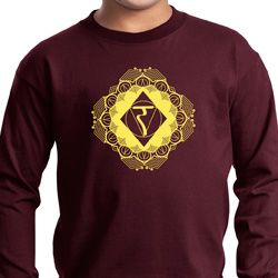 Kids Yoga Diamond Manipura Youth Long Sleeve