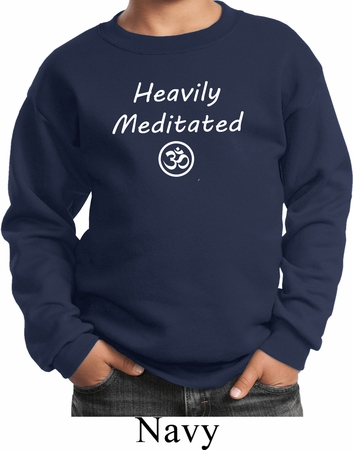 Kids Yoga Heavily Meditated with OM Youth Sweatshirt