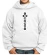 Kids Yoga Hoodie 7 Chakras Black Print Youth Hoody