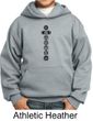 Kids Yoga Hoodie 7 Chakras Black Print Youth Hoody